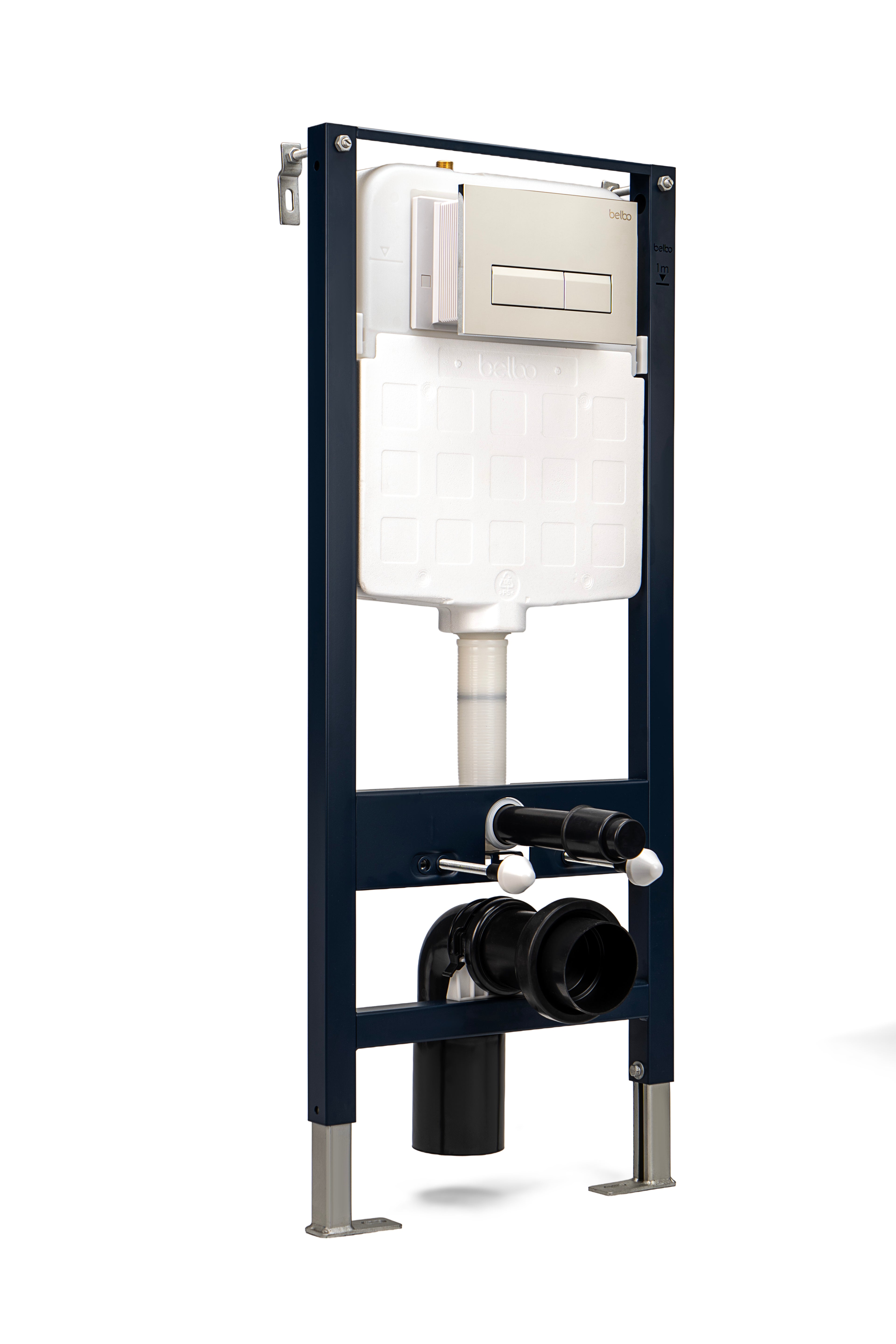 Belbo Full Frame Concealed Cistern with Chrome Flush Button | B-CFF-1070